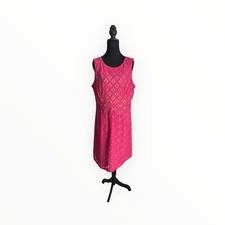 Coldwater Creek Fuchsia Lace Blouse - Hot Pink Shift Dress Size 16 Sleeveless