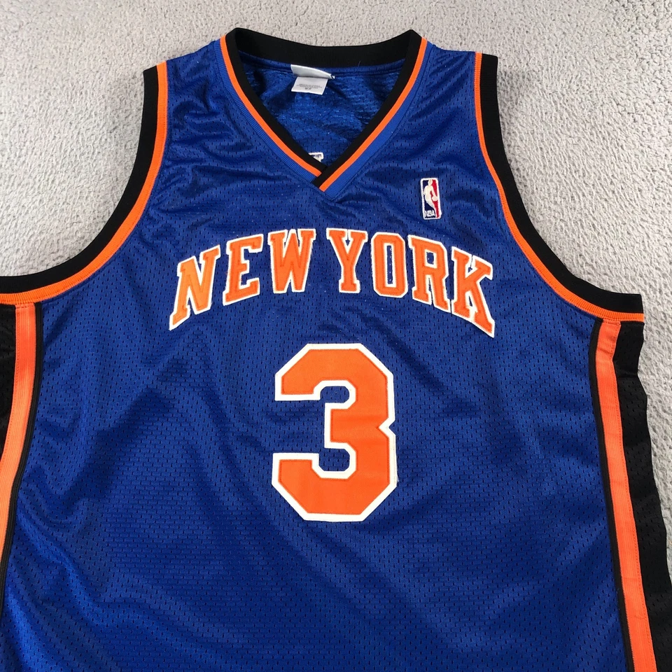 Vintage Stephon Marbury New York Knicks Jersey 52 White #3 Stitched Reebok - Image 3 of 4