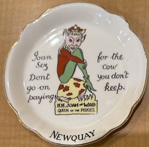 JOAN THE WAD QUEEN OF PISKIES - Joans Cottage Pottery Polperro - 4.75” Saucer