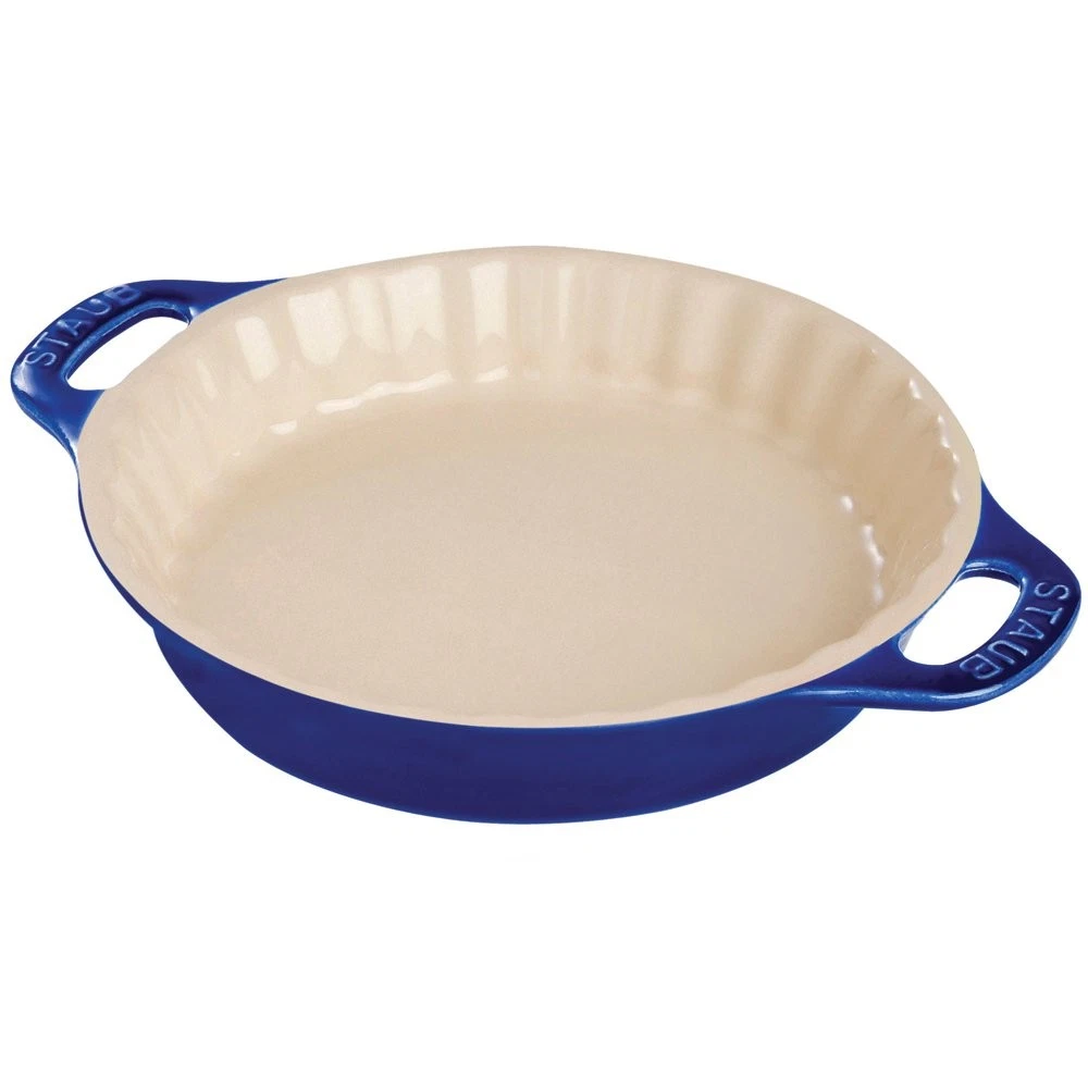 Staub Ceramic Bakeware-Pie-Pans Dish 9-Inch Dark Blue 40508-615