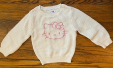 Hello Kitty Sweater Girls Size 4 White Pink