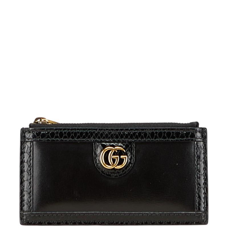 Gucci Python Card Case Fragment Case 699349 Black… - image 1