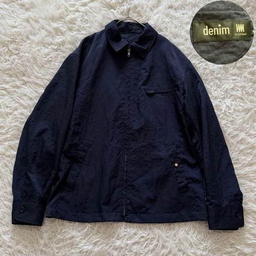 ISSEY MIYAKE denim im product Wrinkled Nylon Drizzler Blouson Navy Size M