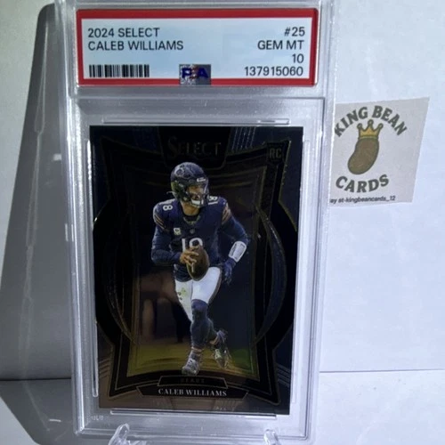 Panini 2024 Select Concourse Caleb Williams Rookie Base #25 PSA 10 Chicago Bears