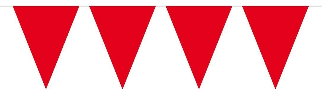 Folat 60133 - Wimpelkette XL - ca 10 m lang - 15 Wimpel zu je 43 x 29 cm - rot 2590₽