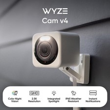 Smart Security Camera Wyze Cam v4 2.5K QHD Indoor Outdoor WiFi Security Camera 2