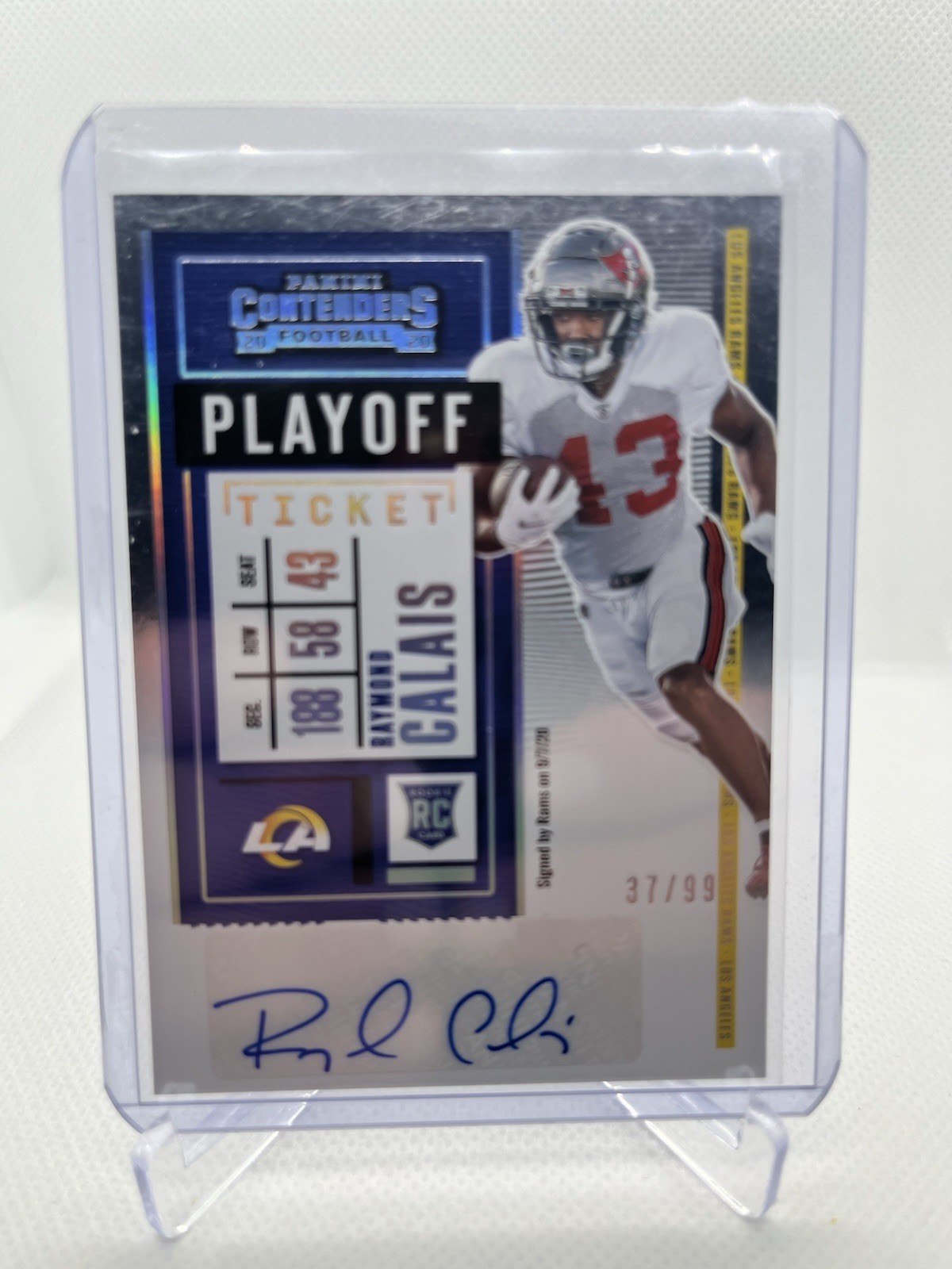 2020 Panini Contenders - Rookie Ticket Raymond Calais #219 Playoff Ticket /99...