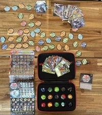 Bakugan Battle Brawlers Figures Lot of 15 W/Case + Cards Metal Rare SEE PICTURES