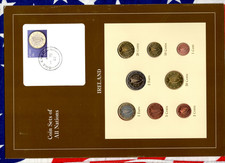 Coin Sets of All Nations Ireland 2002 UNC 2,1 EURO 50,20,10,5,2,1 Cents
