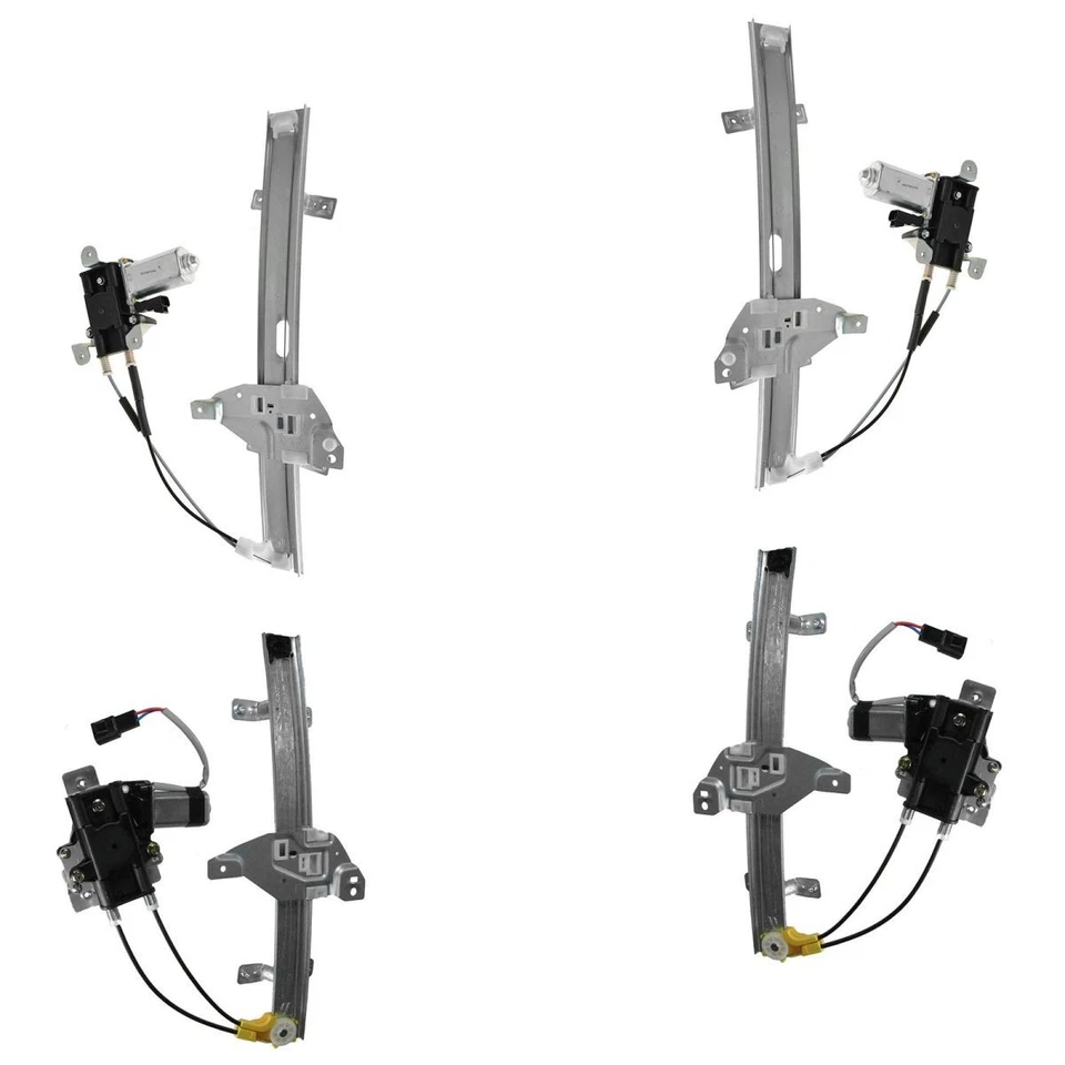 Juego de 4 reguladores de ventana eléctrica TRQ con motores para Buick Oldsmobile Foto 4 de 4