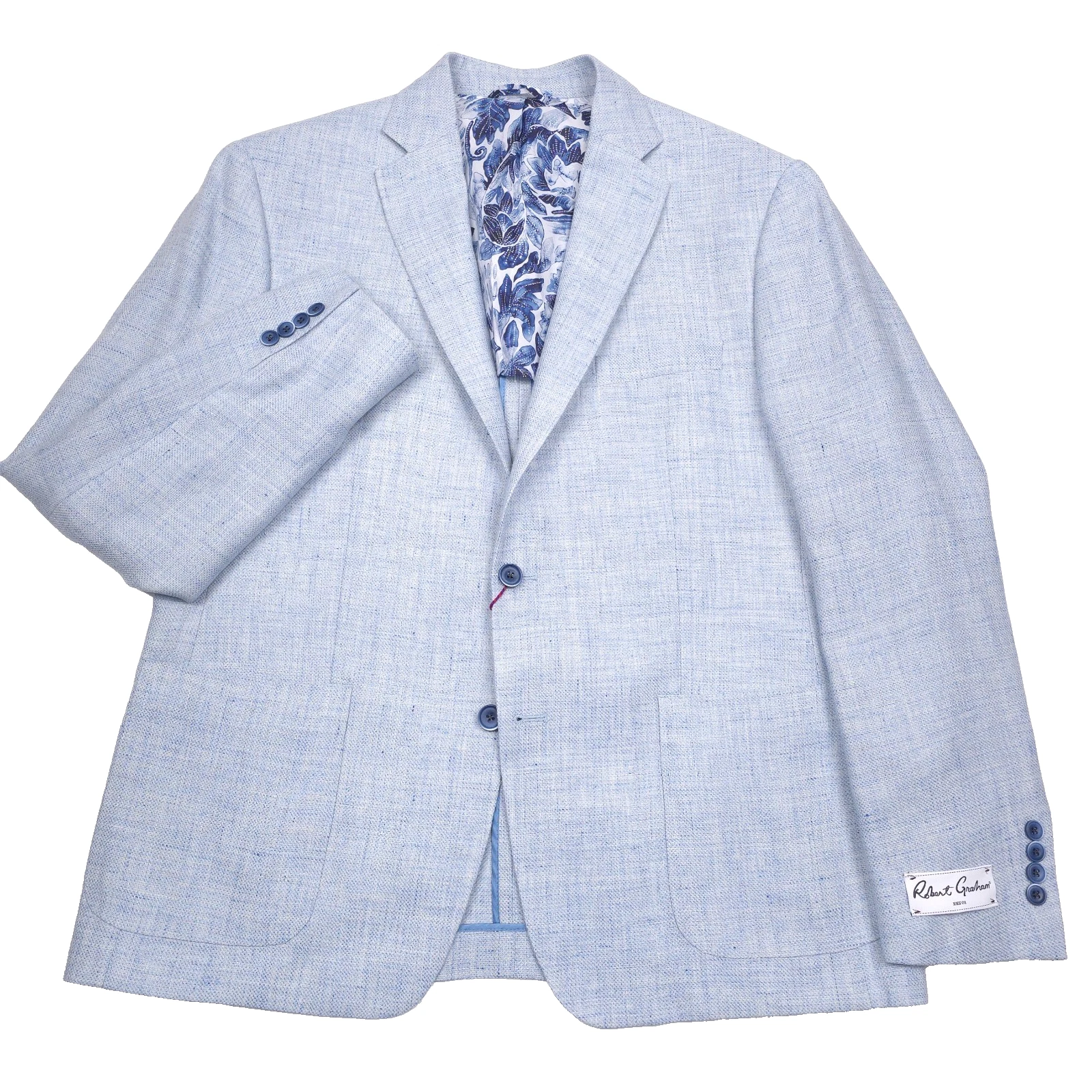 Robert Graham Regal Sport Coat Mens 46R Powder Blue Linen Wool Blazer Jacket
Opens in a new window o