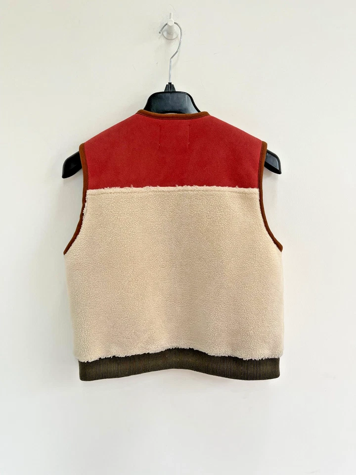 LF Markey Fleece Gilet Waistcoat Zip Sherpa Faux Suede Small will fit 10-12 - Image 4 of 4