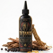 Aceite de Masaje Titanix Natural Soporte Vitalidad Masculina Fórmula Herbal Extracto - 30 ml