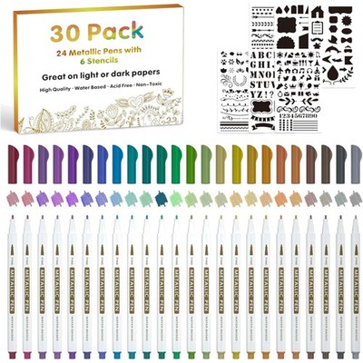 Metallstifte Marker Set 30bunt Fein Spitzen DIY Vorlagen