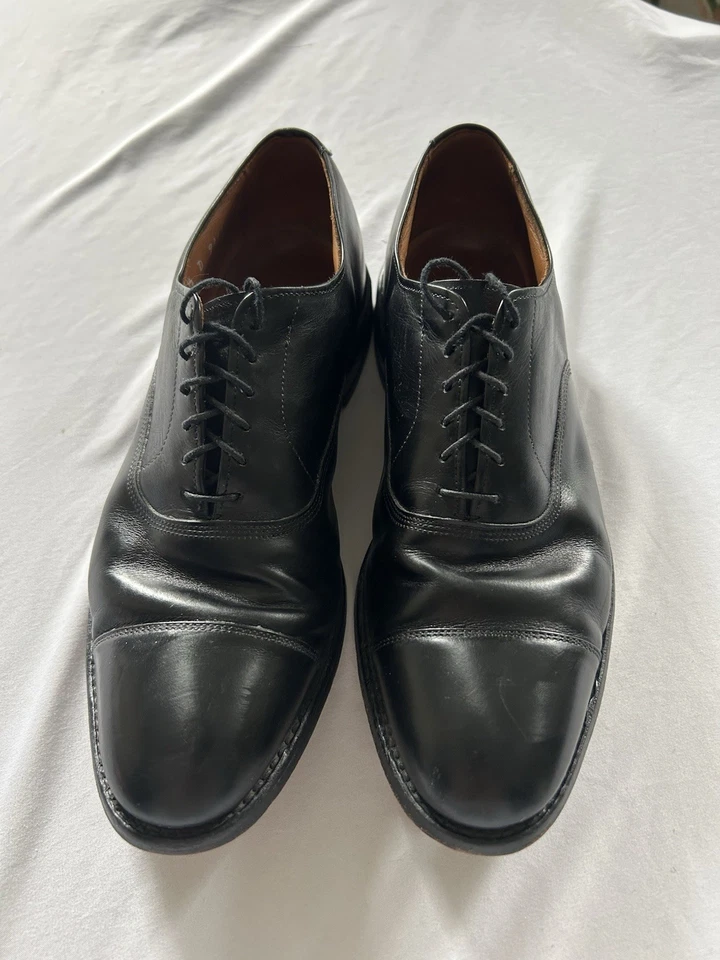 Allen Edmonds Leather Park Avenue Cap Toe Oxford Dress Shoes Size 9.5 Black - Image 3 of 4