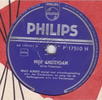 Willy Alberti - Mijn Amsterdam / Aan 't Amsterdamse IJ (Shellac, 10'', Single)