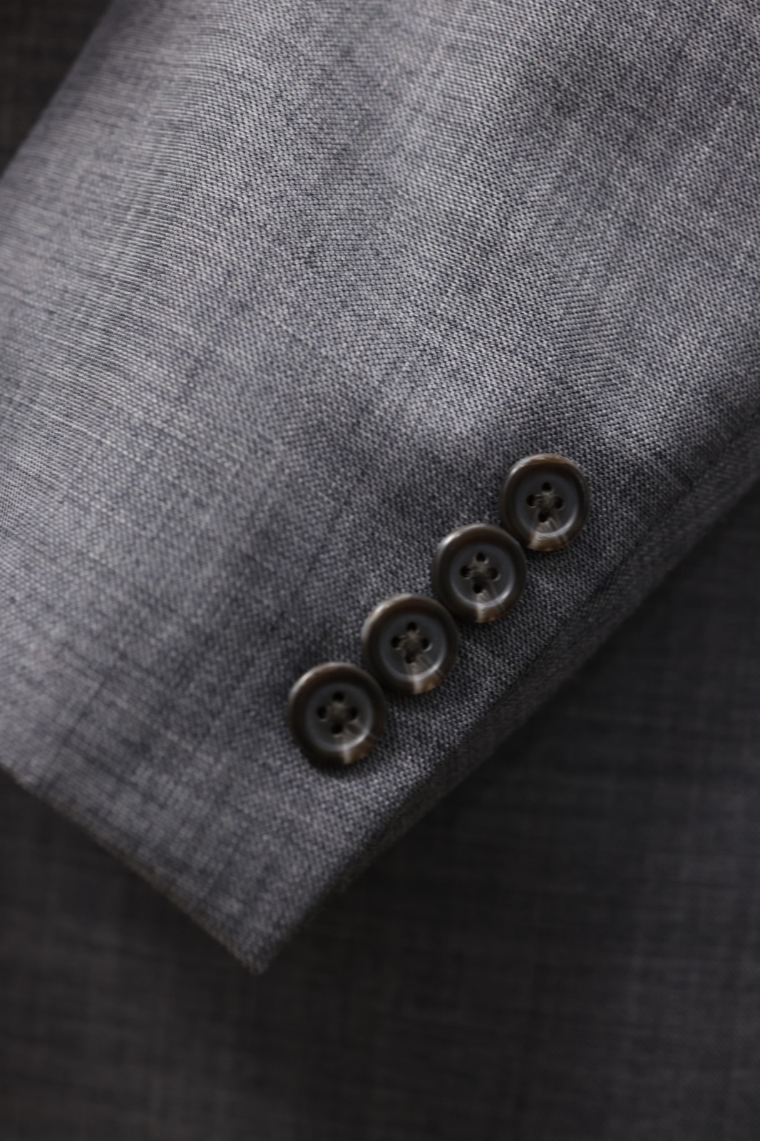 CHAPS mens solid gray 100% WOOL two button sport … - image 10