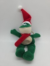 Christmas FROG Bean Bag Plush Ornament 7" T-518