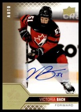 2022 Upper Deck Team Canada Juniors Women Auto #66 Victoria Bach