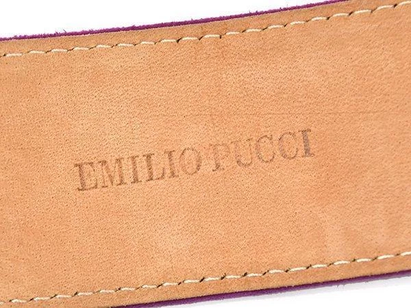 Cinturón Anillo EMILIO PUCCI Cuero X Pana Patrón Pucci Púrpura Foto 3 de 4
