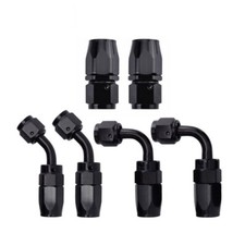 AN6/AN8/AN10/AN12 Swivel Hose End Fitting Adapter Oil/Fuel/Gas Hose Line 2Pcs