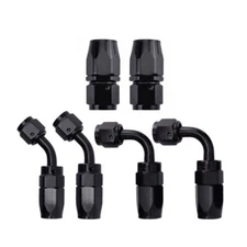 AN6/AN8/AN10/AN12 Swivel Hose End Fitting Adapter Oil/Fuel/Gas Hose Line 2Pcs