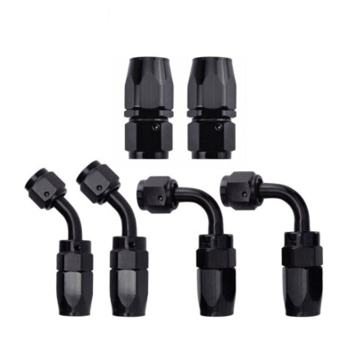 AN6/AN8/AN10/AN12 Swivel Hose End Fitting Adapter Oil/Fuel/Gas Hose Line 2Pcs
