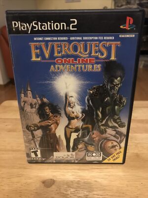 EverQuest Online Adventures (Sony PlayStation 2, 2003)case, Booklet And Game