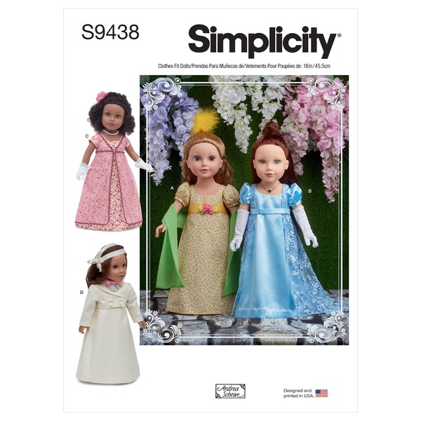 "Simplicity 9438 Puppenkleidung NäHmuster GrößE 18\" 45,5Cm Kleid Jacke Oberteil"-image