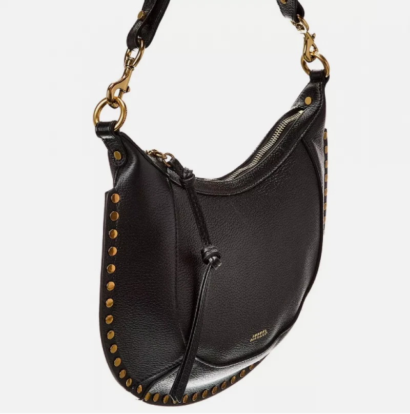 Bolso hobo Isabel Marant Naoko de cuero negro para mujer Foto 3 de 4