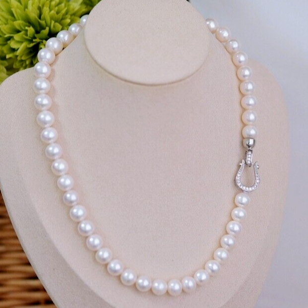 5.0-5.5mm Japanese Akoya White Pearl Necklace - AAA Quality - Pure Pearls