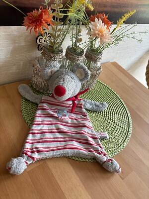   Schmusetuch Kuscheltuch Sigikid Maus Ratte rote Nase gestreift   selten