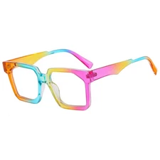 Trendy Women Square Reading Glasses Fashion Anti Blue Light Presbyopic Readers