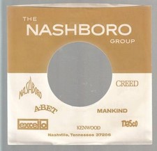 Company Sleeve 45 NASHBORO Brown/White w/ Associates 1972-1977