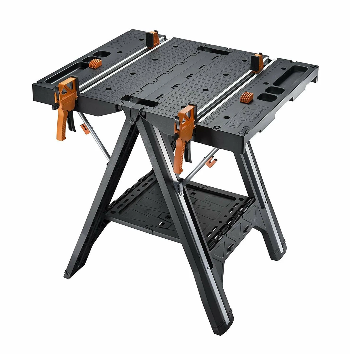 Clamping cheap sawhorse workbench
