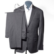 42R Slim J. Crew Ludlow Gray Herringbone Wool Two-Piece Suit 33x29.5 Trousers