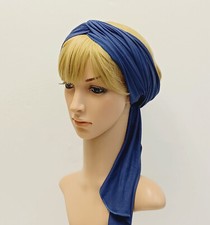 Blue headband, head scarf, hair bandanna, hair wrap, hair ti headscarf