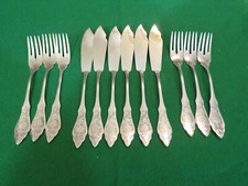 Wilkens Friesenmuster Fischbesteck 6 Personen 12 Teile Silber 90er TOP !