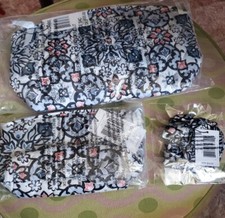 Vera Bradley LISBON MEDALLION 3pc set Cosmetic cases  Scrunchie New  115