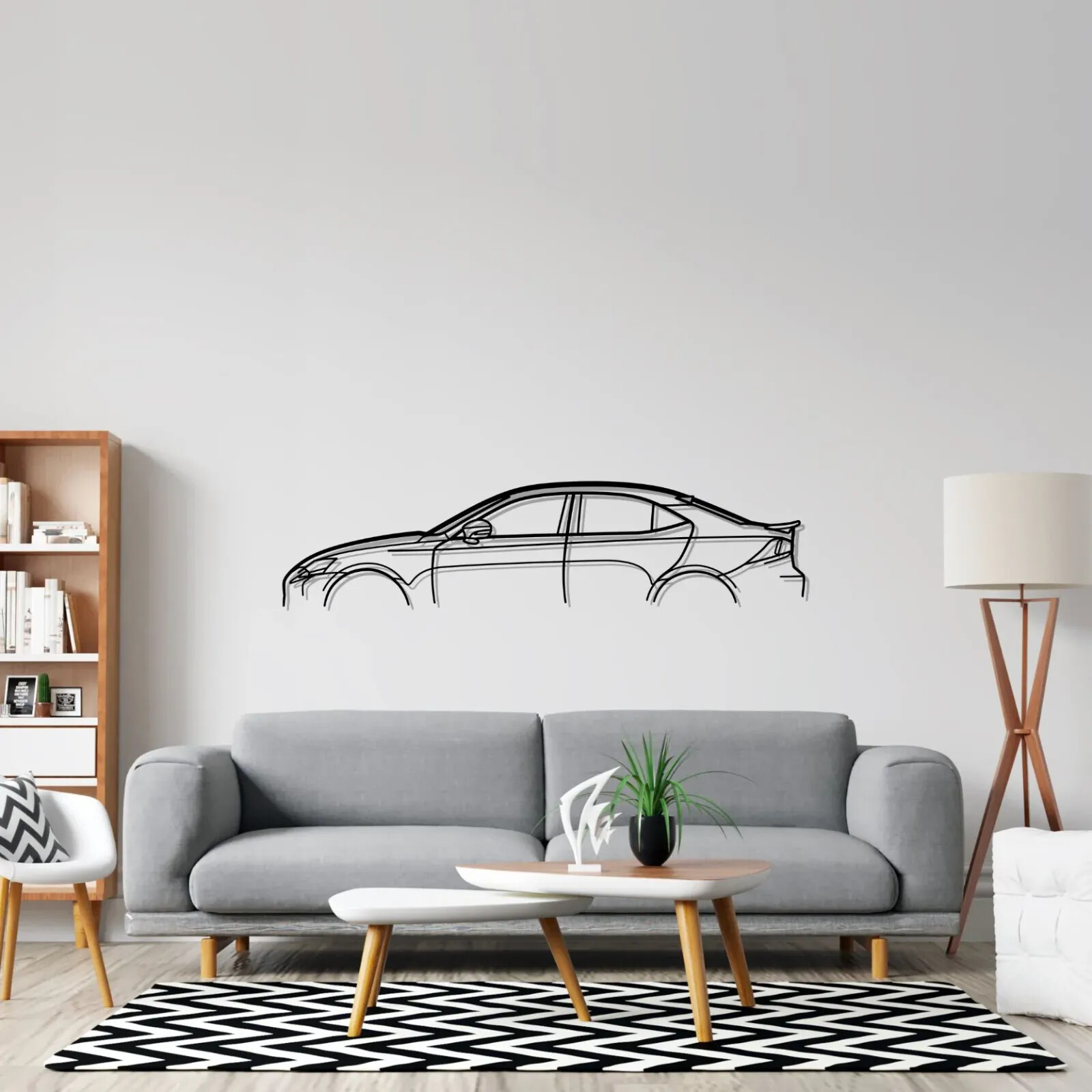 Wall Art Home Decor 3D Acrylic Metal Car Auto Poster USA Silhouette is350