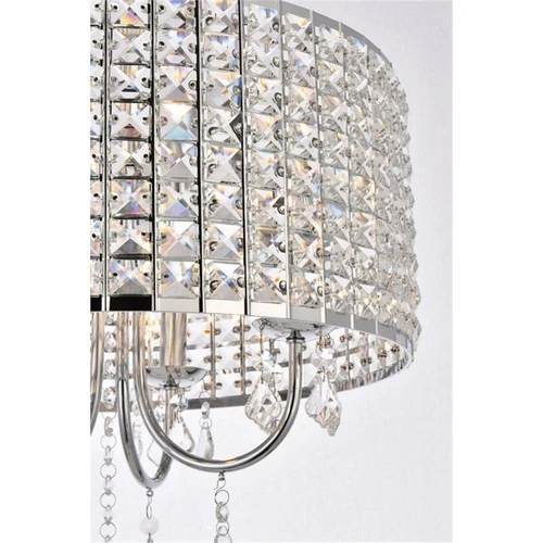 Living District Calista 4-Light Transitional Metal Pendant in Chrome - Picture 4 of 5