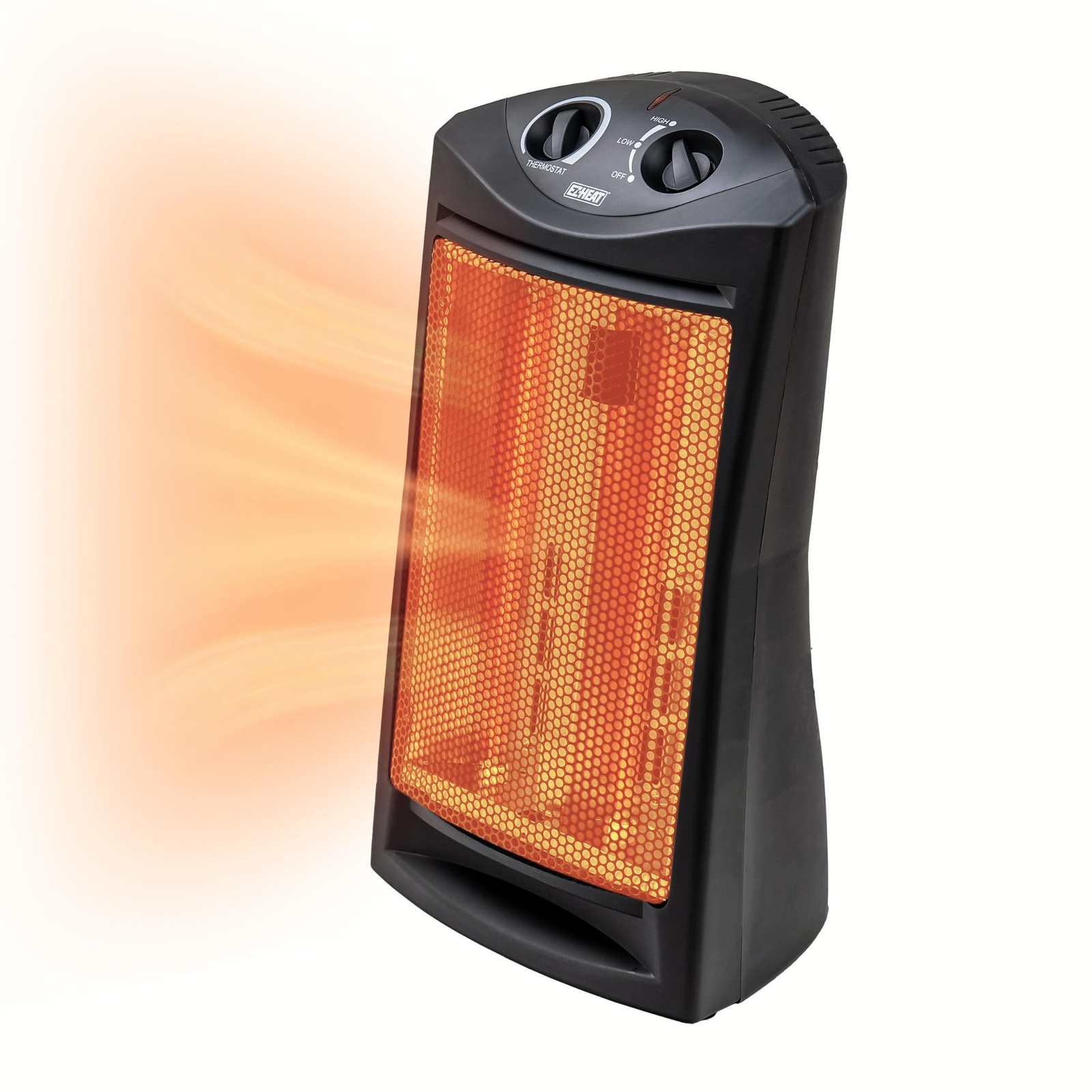 1,500-Watt Radiant Quartz Tower Space Heater with Dual Heating Settings, Adju...