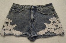 Boom Boom Jeans Acid Wash Denim Cut-Off Shorts w/White Applique - Jr Size 7