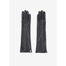 LIU JO BLACK LEATHER GLOVES THE '80 LOVE