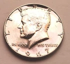 Very Nice 1967 P Kennedy Half Dollar 40% Vintage Silver Brilliant Free SHI KS559