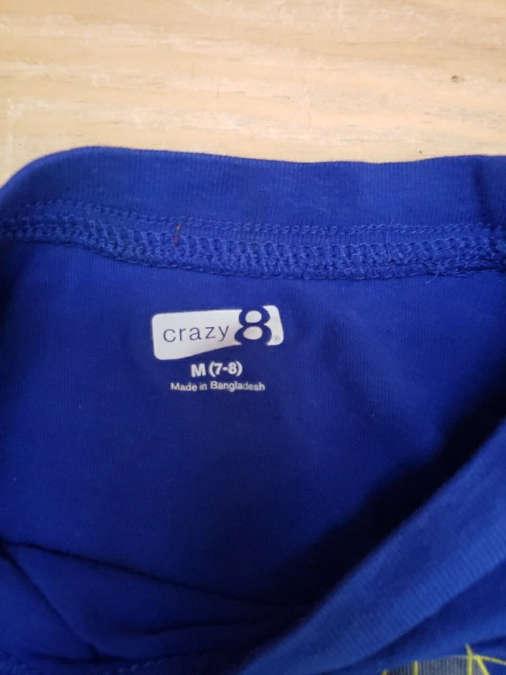 Crazy 8 spaceship blue spaceship blue long sleeve boy's shirt size medium 7/8 - Image 3 of 4