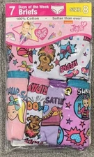 JoJo Siwa Girls' Underwear 7-Pack Briefs Days of the Week Cotton Size 8