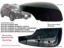 2015-2021 WRX 2015-2017 LEGACY OUTBACK Mirror Cover Glossy Black Passenger Side