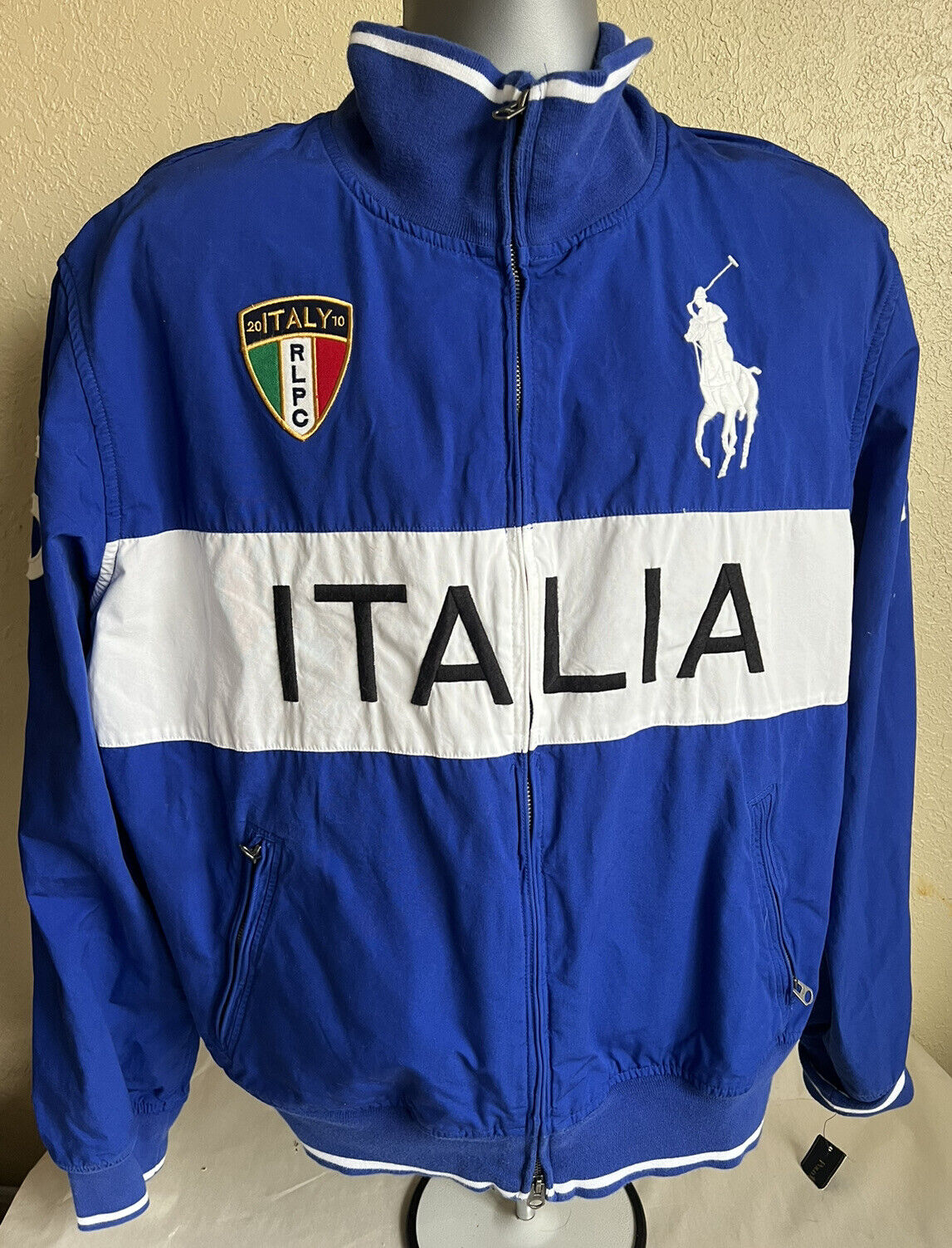 Y2K NWT Polo Ralph Lauren Italy Italia #15 Jacket XXL Blue Jacket Big Pony  RLPC | eBay