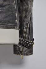 Marc Jacobs Grey Distressed Leather Jacket